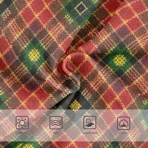 Traditional Red Plaid Green Gold Girl Panties Cute Girls Underwear Toddler Cotton Funny Kids Briefs Undies 2t3