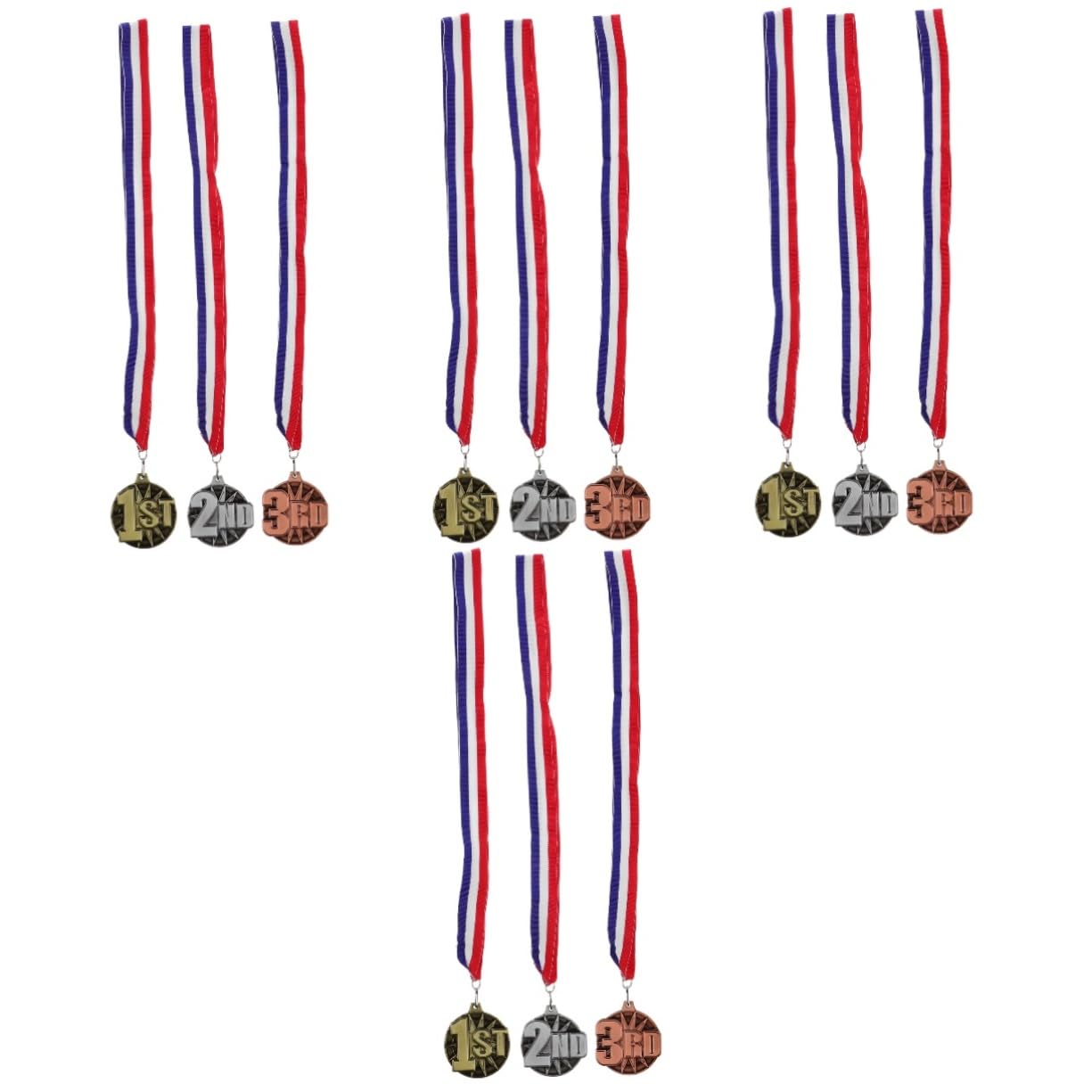 Toyvian Medaglia d'Onore più Primo Sospeso Medaglie Decorative Medaglie per Vincitori Medaglie Sportive Scolastiche Medaglie Premio Studentesco Metallo