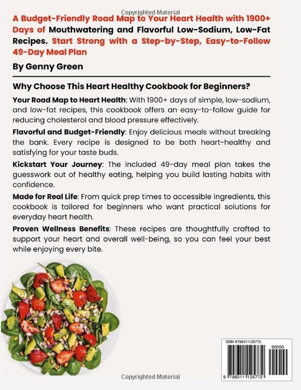 Heart Healthy Cookbook for Beginners: 1900+ days of Delicious Low-Sodium and Low-Fat Simple Recipes for Reduсing Cholesterol and Blood Pressure, Plus an Easy-to-Follow 49-Day Meal Plan - Image 2