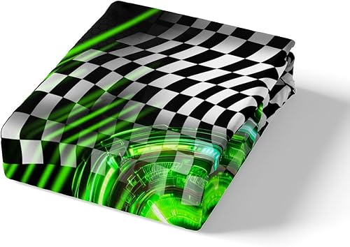 Vista 37 de Feelyou Juego de ropa de cama de coche de carreras y avión en blanco y negro – Funda de edredón y funda de edredón para niños y adolescentes