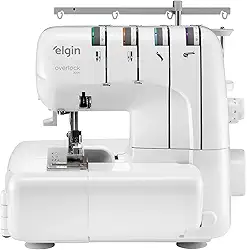 Máquina de Costura Overlock 2000 Elgin Doméstica Portátil Versátil Branco - 110V