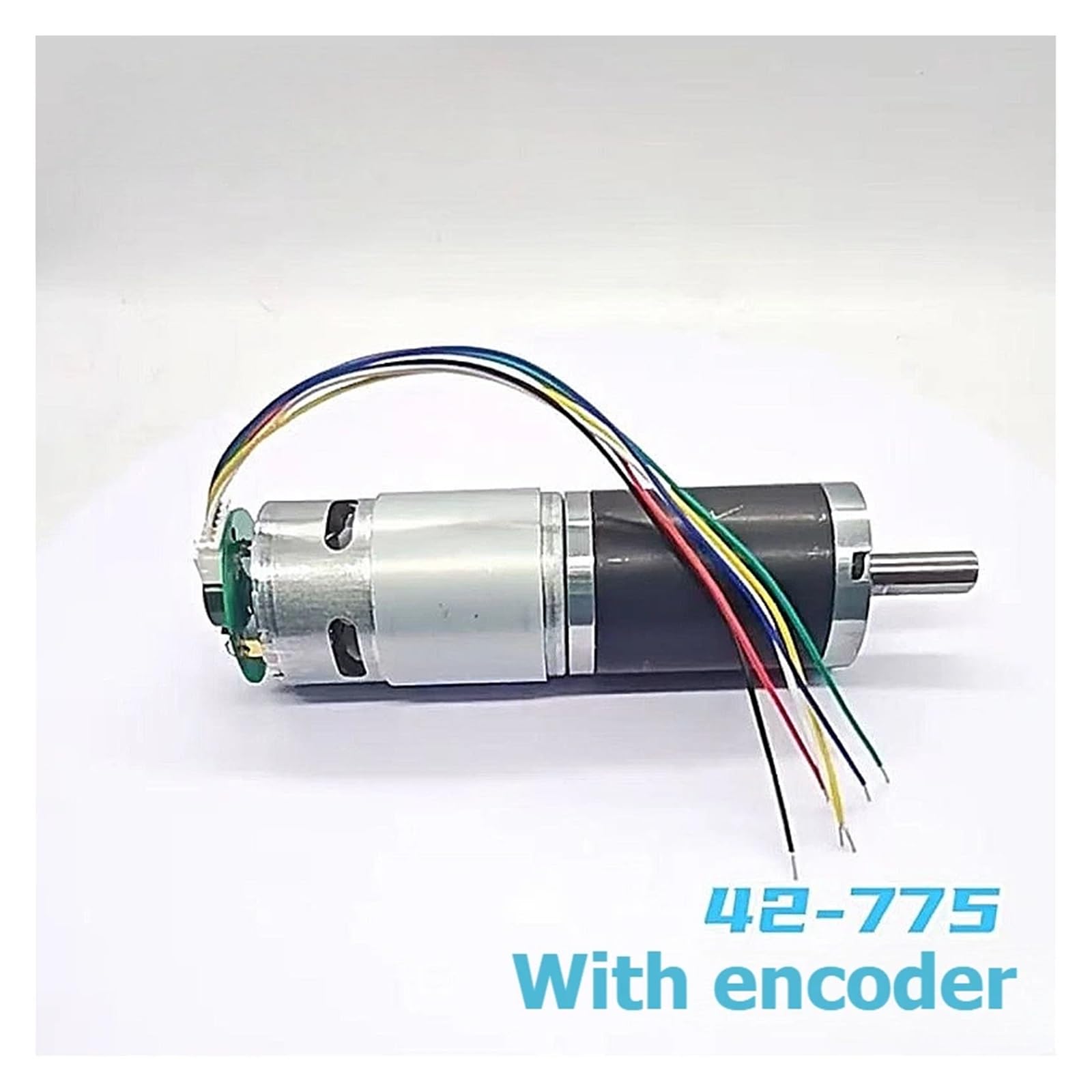Motoriduttore DC planetario 42-775 con motore elettrico 24V ad ingranaggi silenziosi ad alta potenza Encoder 12V(1621rpm,12V)
