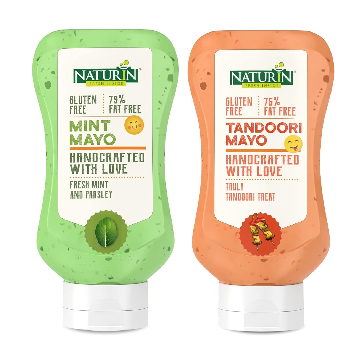 Naturin Duo Pack: Mint Mayo (290g) & Tandoori Mayo (290g) | Gluten-Free | 100% Vegetarian & Eggless | Perfect Mayonnaise for Marinades & Dips (B0DB5XPXXJ) Amazon Price History, Amazon Price Tracker