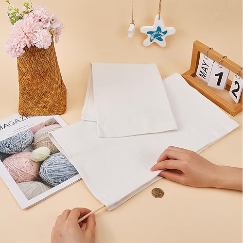 Miniatura 2 de GORGECRAFT 1 juego de funda de lona de repuesto para silla, color blanco, casual, para directores, asiento y respaldo de lona de repuesto con 2