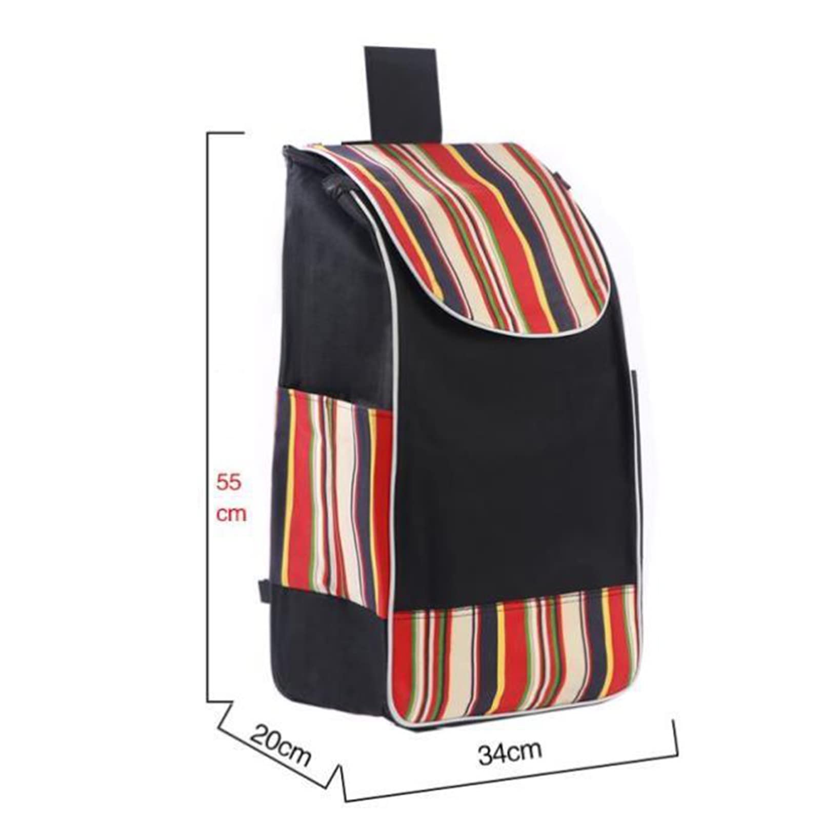 THEGA Einkaufswagen-Ersatztasche - 37L Transportable Einkaufstasche, Faltbare Trolley-Einkaufsersatztasche, Wiederverwendbare Einkaufstaschen, L34XB20XH55CM (Color : A)