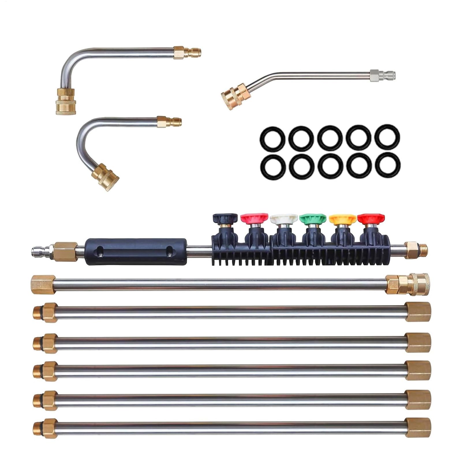 Varilla de Extensión para Hidrolavadora Set con lanza telescópica para | Varilla telescópica para hidrolavadora Para hogar, jardín, patio, techo, concreto
