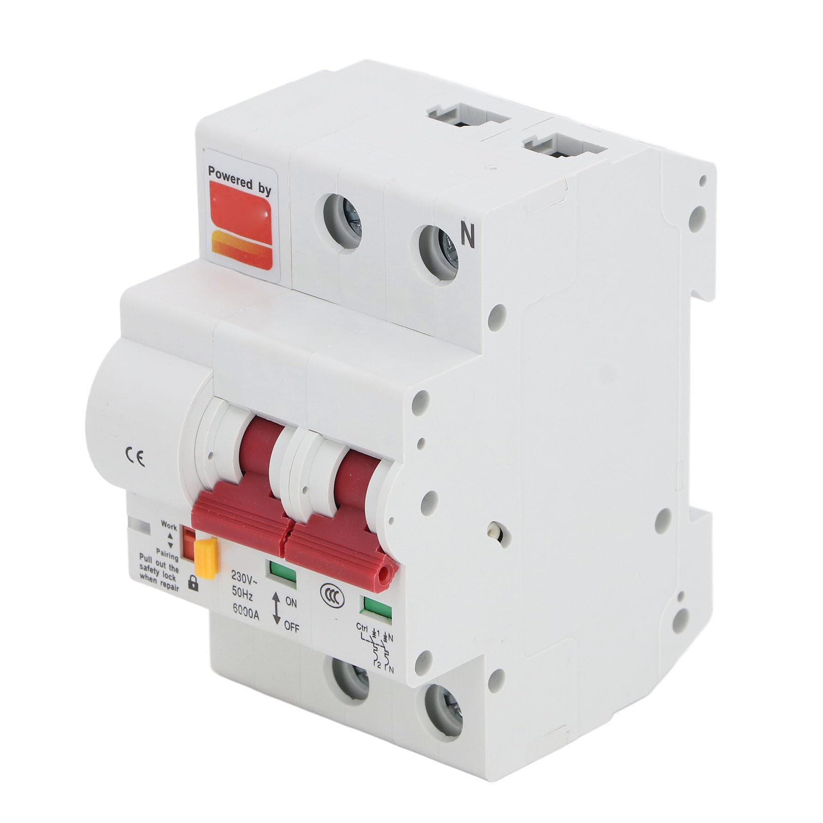 Cocoarm Interruttore Automatico WiFi, Interruttore Automatico AC 230 V a 2 Poli con Misurazione APP, Richiusura Automatica, Protezione Soglia, per Monitoraggio Energetico Officina Domestica (10A)