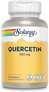 Solaray Quercetin | 500 mg pro Kapsel | 90 Kapseln | laborgeprüft | vegan | glutenfrei | ohne Gentechnik | Nahrungsergänzungsmittel mit Bioflavonoiden | Verbesserung der Aufnahme von Vitamin C