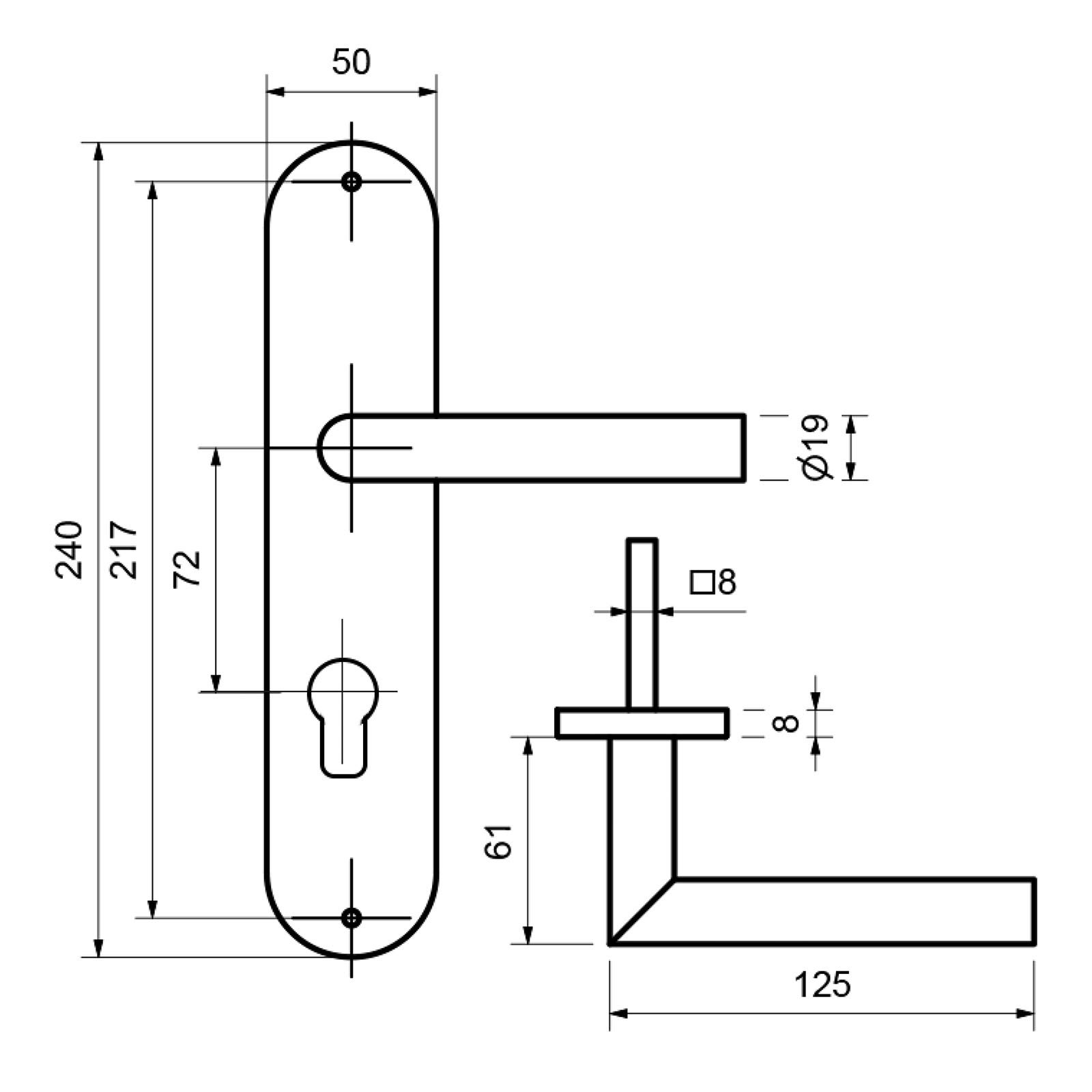 Alpertec Conte de acero inoxidable — Langschildg Arnitur diferentes versiones, 28015510