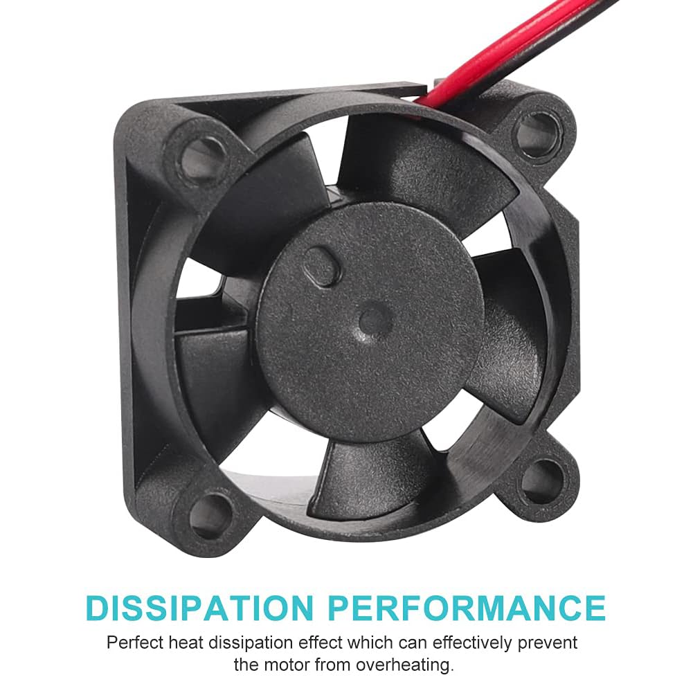 Unifizz 2pcs 30x30x10mm Brushless Cooler DC 5V RC Motor Cooling Fan Heatsink,3010 RC Car Motor Cooling Fan Compatible with HSP HPI Wltoys Himoto Tamiya Redcat 1/10 RC Car Truck Boat - Image 3