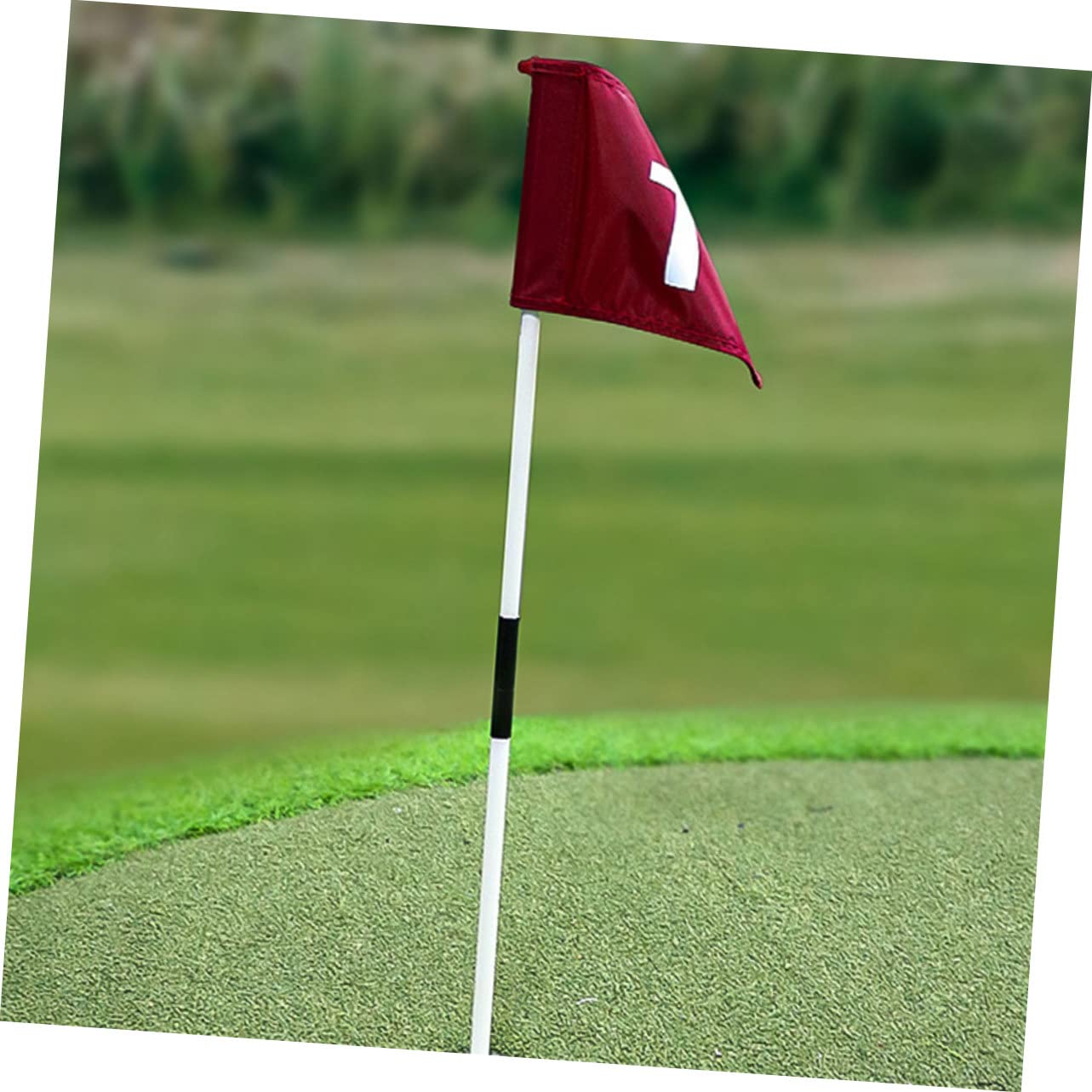 BESPORTBLE Set Bandiere da Golf Numeri, Asta e Base Resistente al Drenaggio, Leggerezza e Compattezza per Allenamento Putting in Campo Pratica Golfista