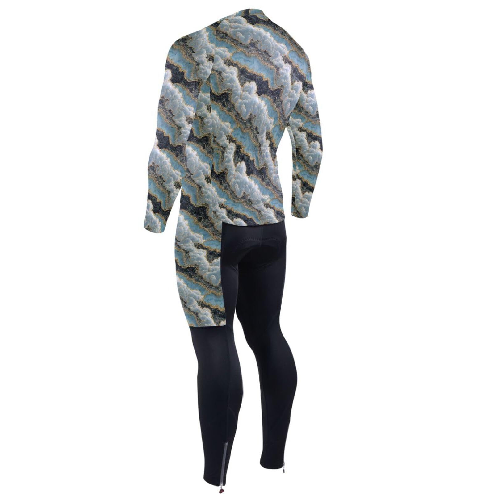 Radtrikot für kaltes Wetter, mit Taschen, Windbreaker, für Herren, 3D-gepolstert