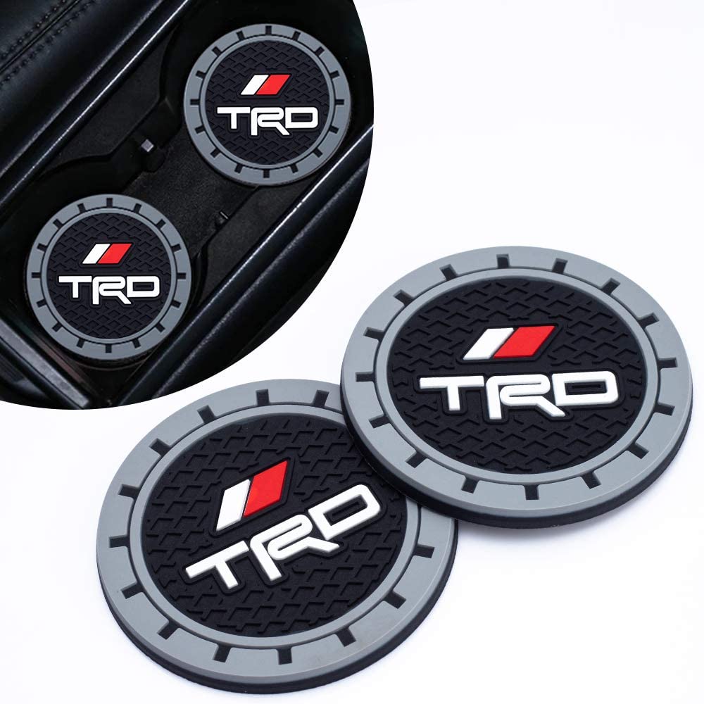 2pc Car Cup Holder Coasters,Non-Slip Cup Mat for Car Cup Holder,Silicon Car Cup Coaster for Drink Holder