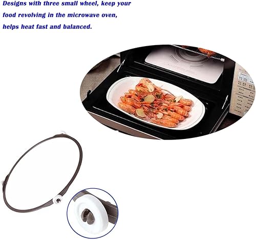 Miniatura 4 de Anillo giratorio de microondas de 8.7 pulgadas, rodillo de anillo giratorio, soporte de bandeja de placa de vidrio medio, anillo interior de