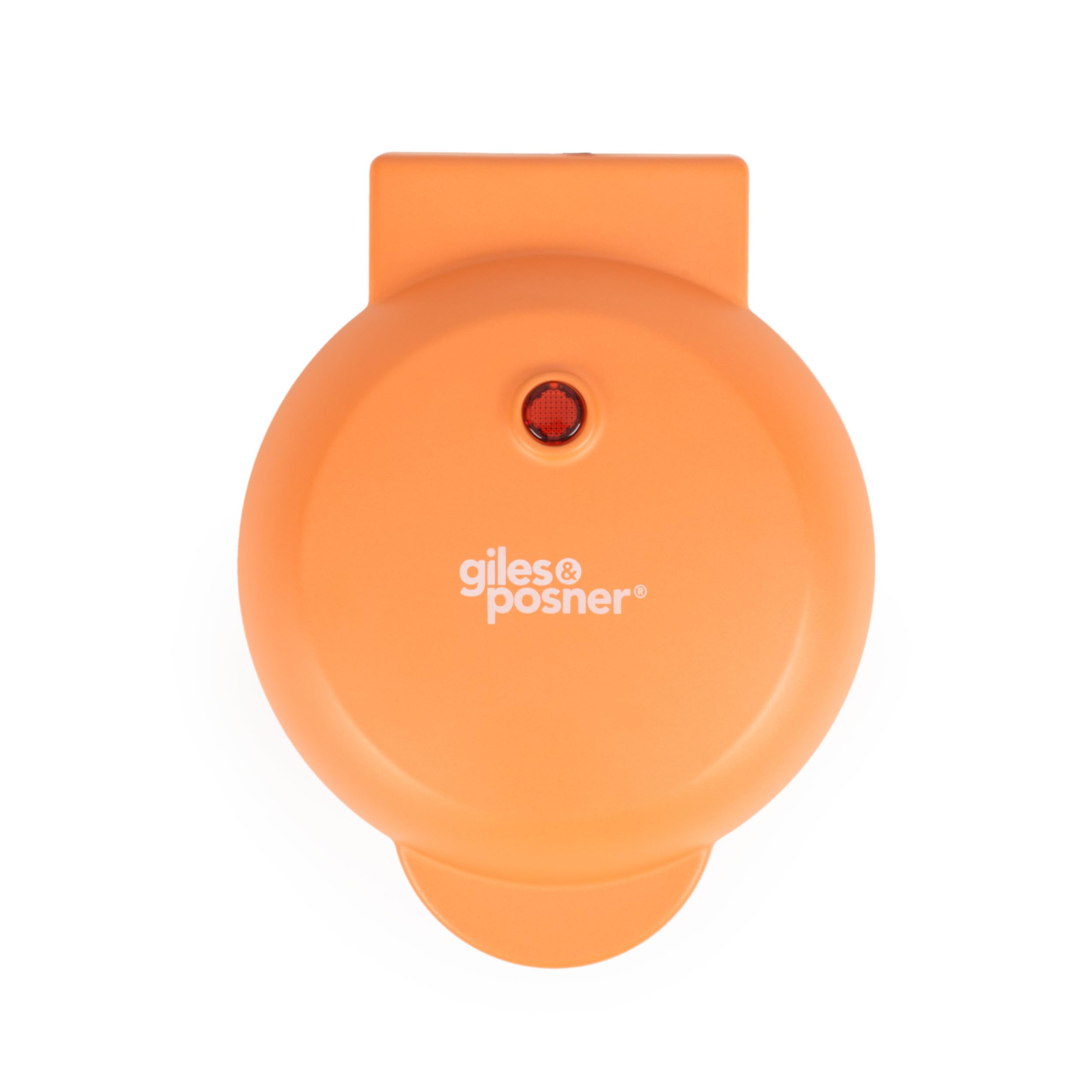 Giles & Posner Funfair Mini Griddle – Bez PFAS, nieprzywierające płyty do gotowania, gotowanie bez oleju, burgery, panini, muffiny śniadaniowe, 2 minuty nagrzewania, 11,5 cm, 55W, pomarańczowy