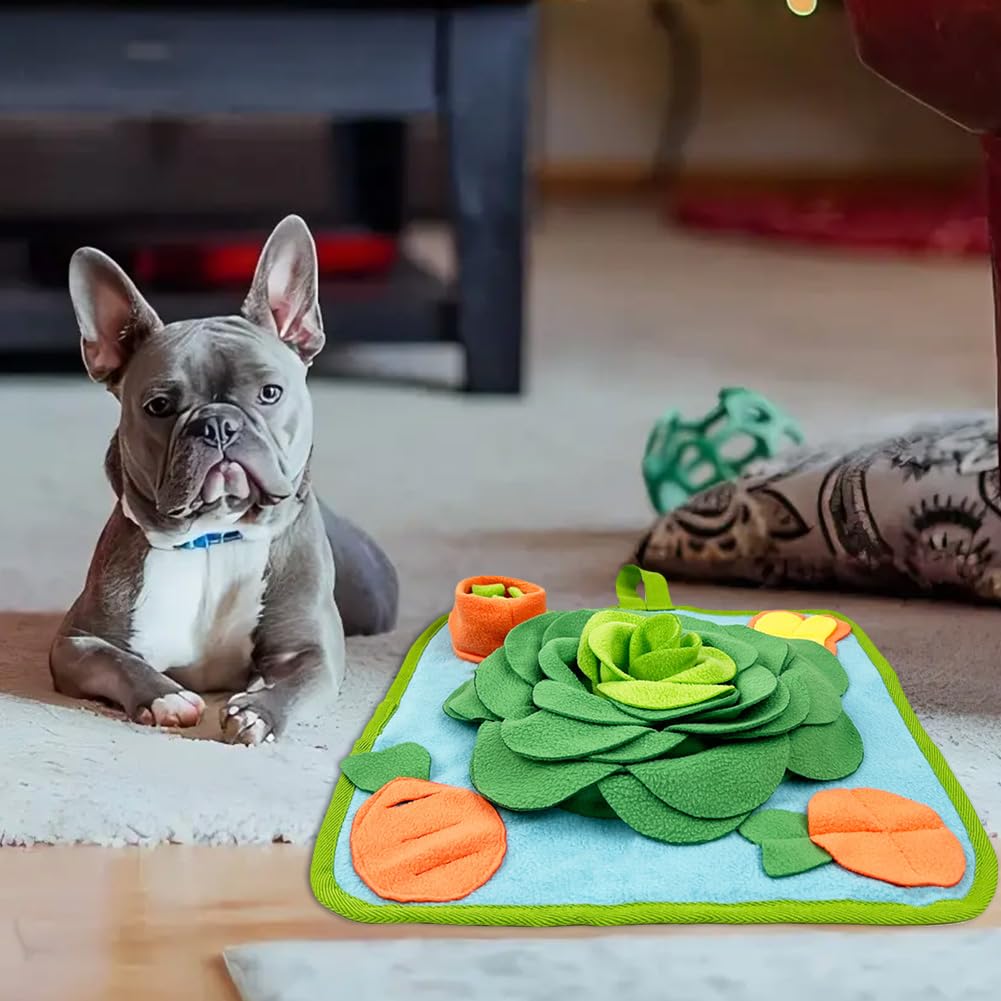 PLUSHCEWT Snuffle Mat for Dogs Snuffle Mat for Puppies Dog Snuffle Mat Rabbit Foraging Mat Interactive Feeding Mats for Medium Small Dogs Small Animals for Boredom Mental Stress Relief (A - Image 2