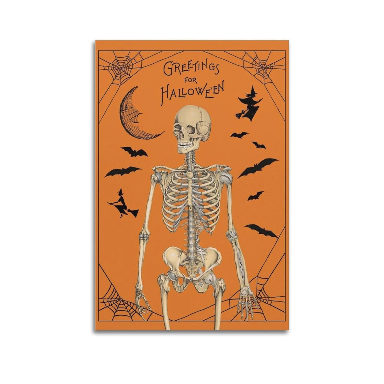 DLJGDS Vintage Poster Halloween Decorative Painting Canvas Wall Posters And Modern Family Bedroom Decor 20x30inch(50x75cm)