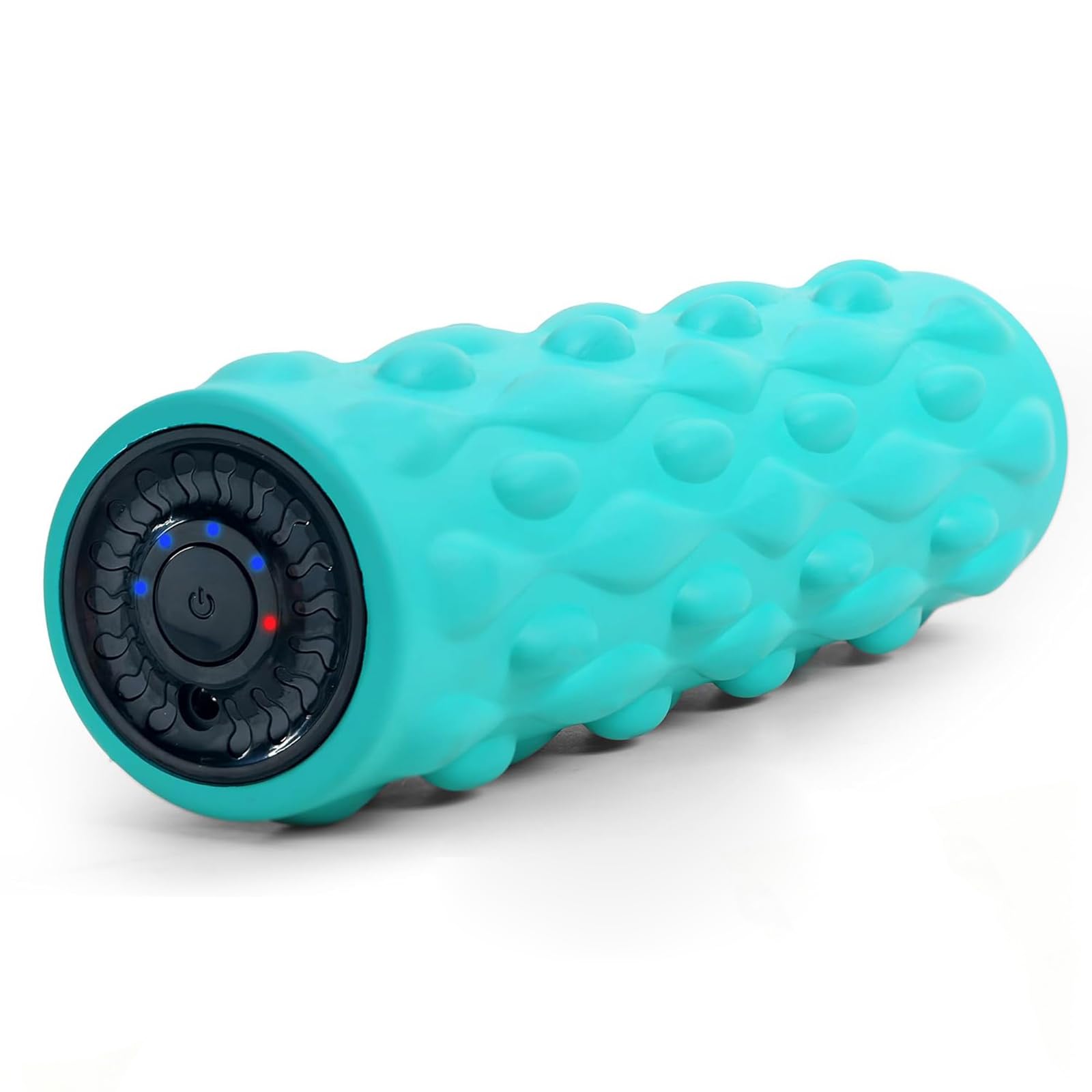 Rullo Elettrico in Schiuma, 4 velocità, Rullo Vibrante Ricaricabile per Esercizi, per Massaggi dei Tessuti Profondi Fisioterapia e Recupero Muscolare della Schiena, Borsa Portatile(Blue)