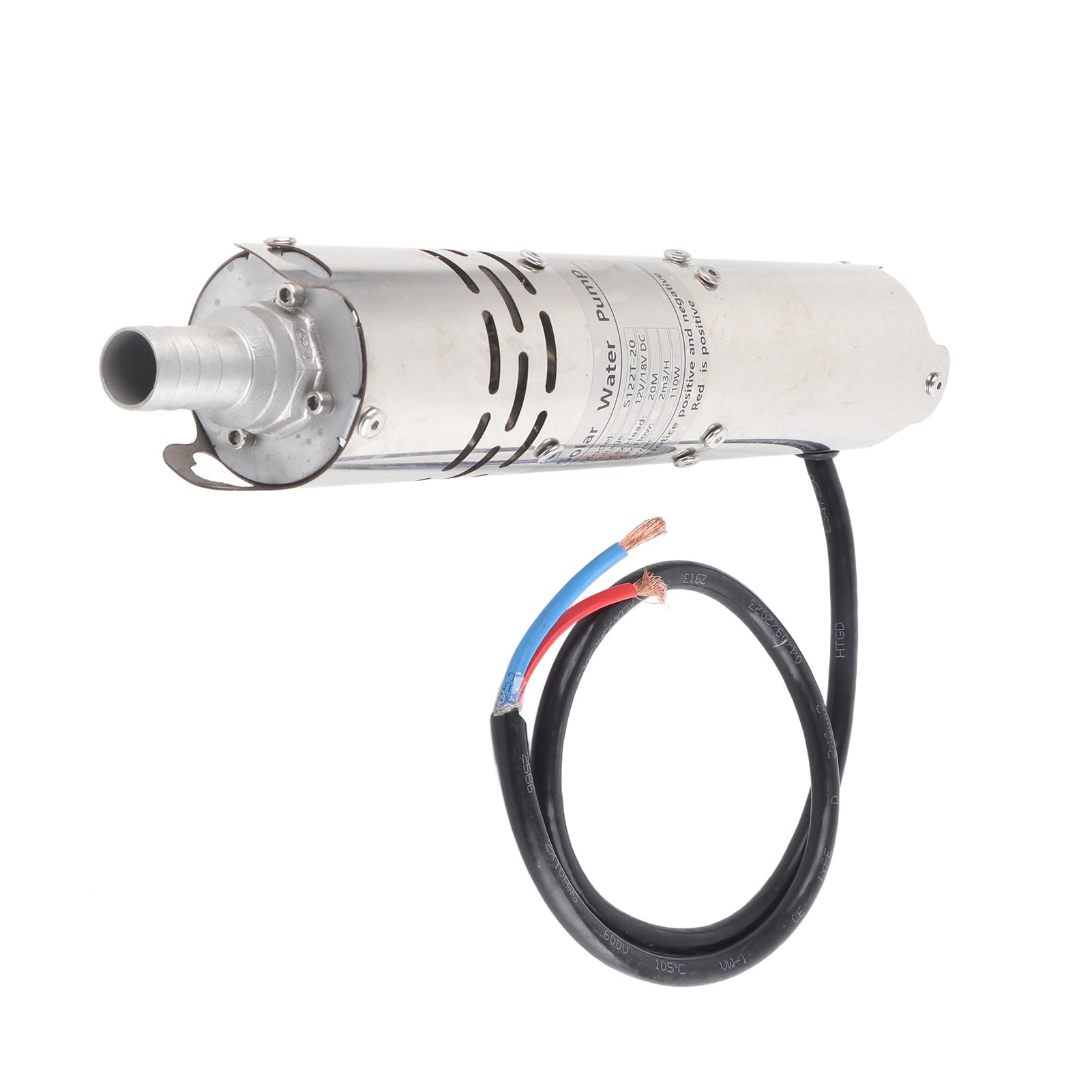 Bomba Sumergible sin Escobillas, Bomba Sumergible 12 V CC Solar Kit de Bomba de Pozo Profundo sin Escobillas Bomba de Agua de Gran Flujo Imán Permanente Eléctrico, Bombas de