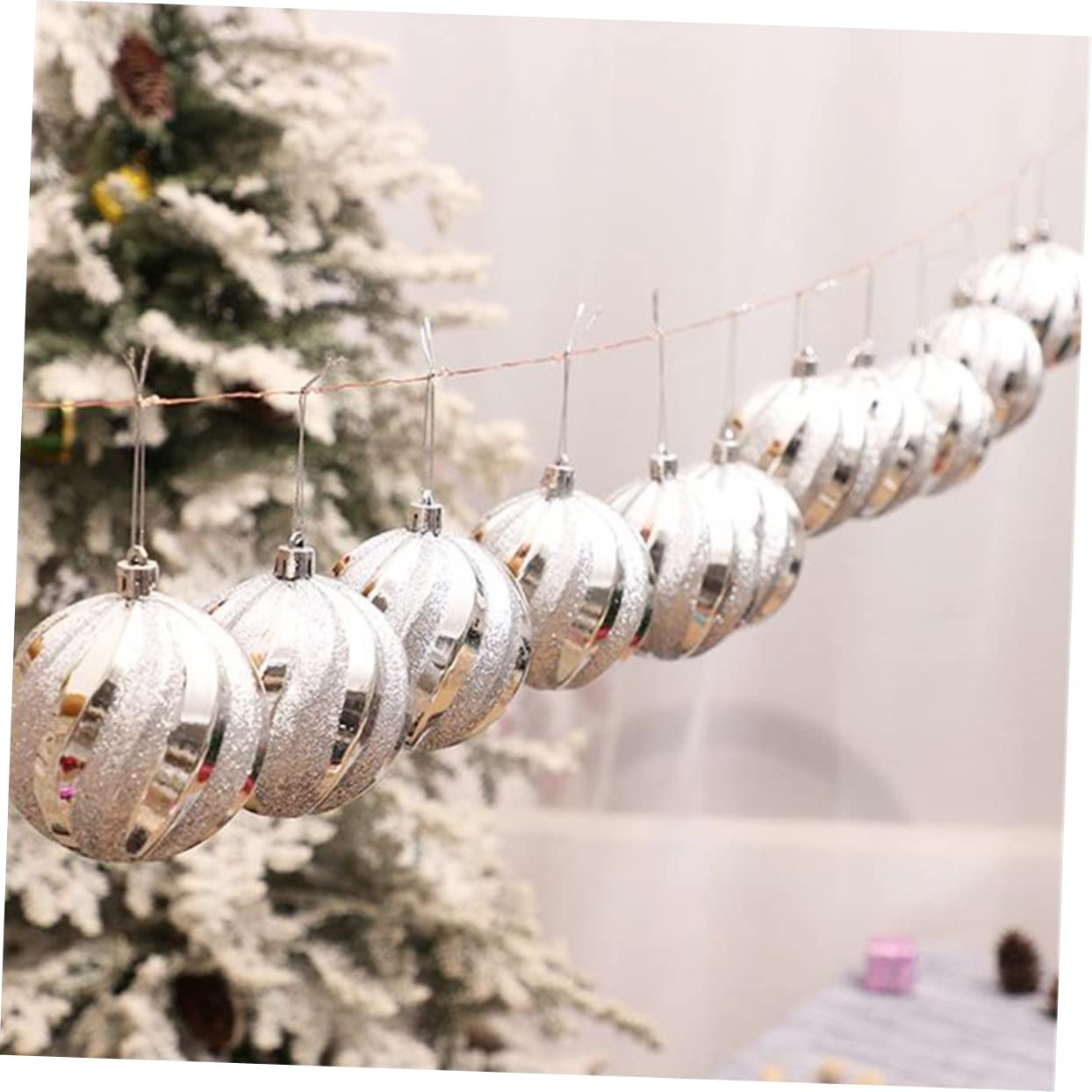 DOITOOL 36 STK Hängende Kugel Glitzernde Weihnachtskugeln Weihnachtsbaumschmuck Weihnachtskugel-anhänger Weihnachtskugeln Dekorationen Weihnachtskugelverzierung Kunsthandwerk Weihnachten