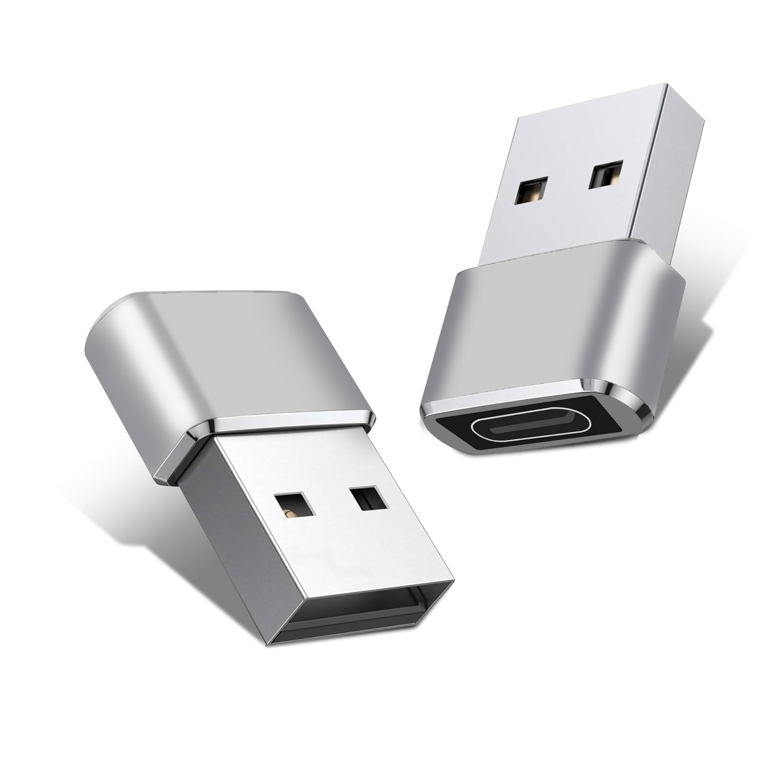 Storite 2 Pack Mini USB 3.1 Type C Adapter for Data Sync,Type C Female to USB A Male Charger Charging Cable Adapter Converter Compatible Laptops,Car,Chargers,PC-Silver (B0C8YPYG79) Amazon Price History, Amazon Price Tracker