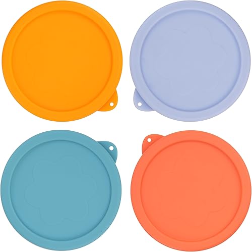 Miniatura 13 de Tapas de Repuesto de Silicona para 4 Tazas Cubierta de Almacenamiento para Tazones de Vidrio Anchor Hocking (Recipiente no Incluido) Paquete de 4 4