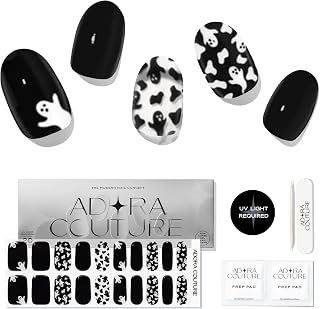 Semi-Cured Gel Nail Strips - 20 Salon-Quality Gel Sticker with UV Light Required, Long Lasting, Easy Application & Removal, Includes Prep Pad, Nail File, Wooden Stick – Boo Crew