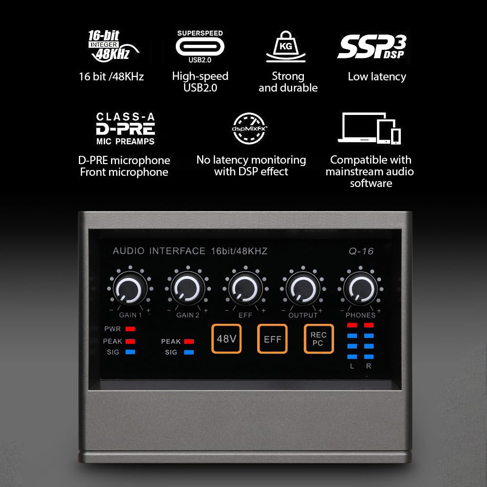 Amazon.co.jp: オーディオインターフェイス録音 XLR オーディオ