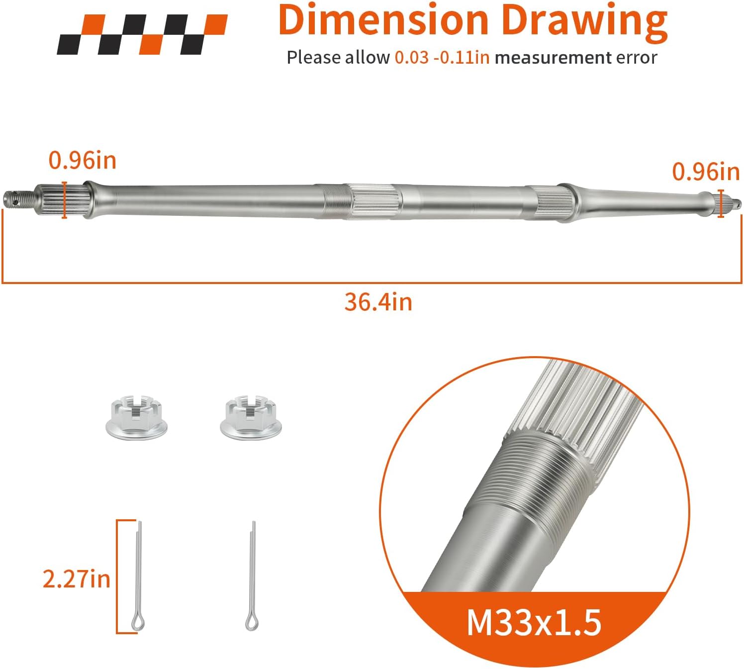 Rear Axle Shaft With Nuts For Yamaha Tri-Z YTZ250 1985-1986 Banshee 350 YFZ350 1987 1989-2006 38W-25381-10-00 38W-25381-02-00