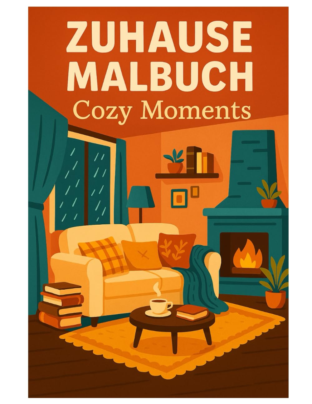 Zuhause Malbuch – Cozy Moments: 50 gemütliche Ausmalbilder für entspannte Wohlfühlmomente - Für Kinder und Erwachsene