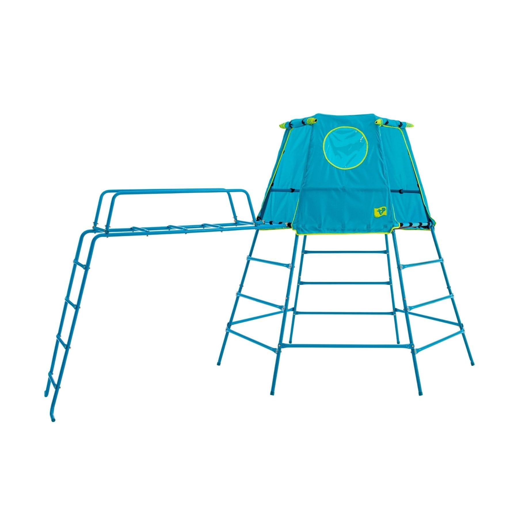TP Toys Aire de Jeux Métal Explorer – Pont de Singe, Hublot, Kit d’Ancrage – Évolutive Dès 18 Mois – Pour Jardin – Structure Robuste et Galvanisée – 201 cm Hauteur
