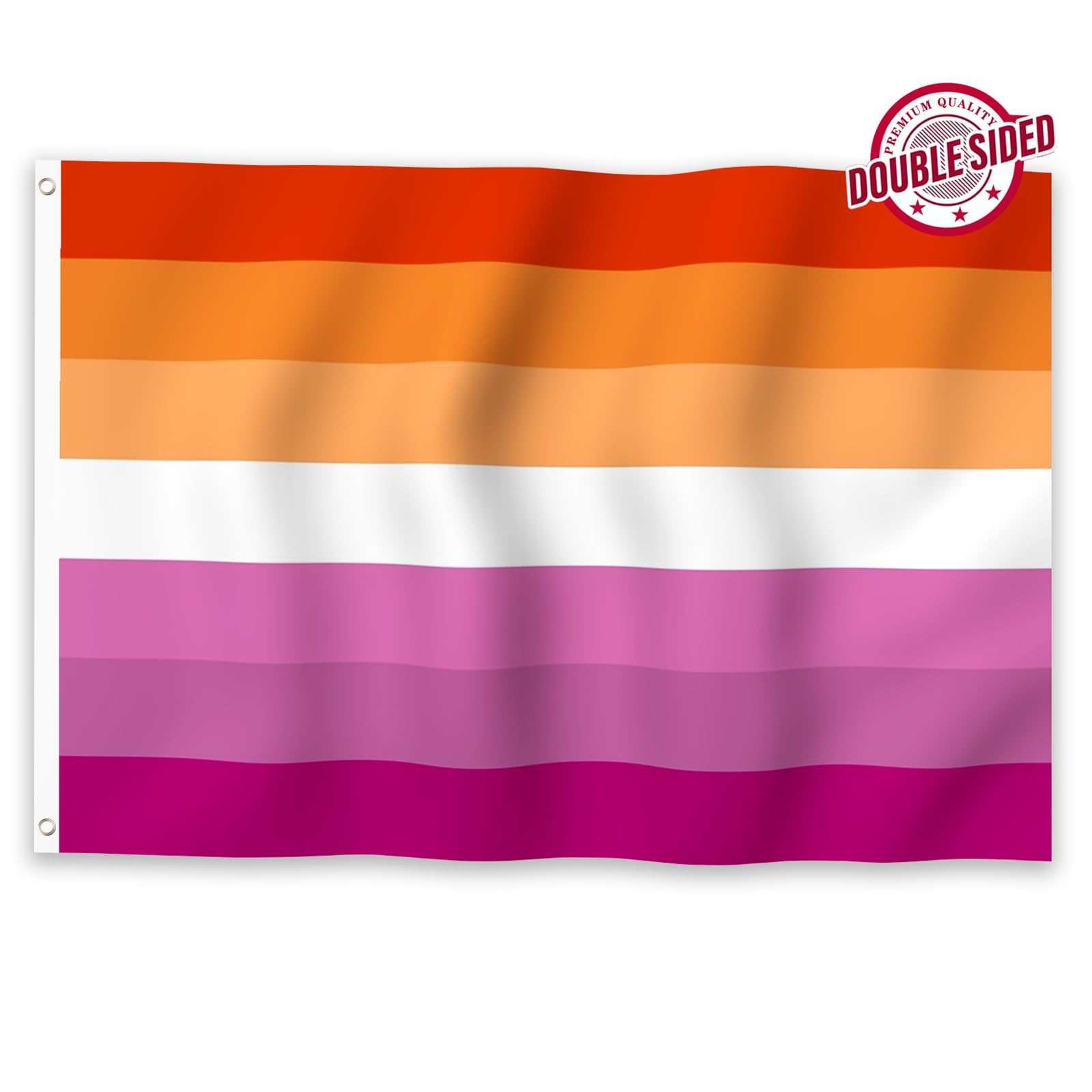Aoihrraan Regenbogenflagge 150x250cm Doppelseitige Homosexuell Stolz Lesbisch 7 Farbe Streifen Fahnen Banner Für Draußen Feiern Veranda Dekor Fahnen Mit 2 Robusten Ösen Präzision Maschine Genäht