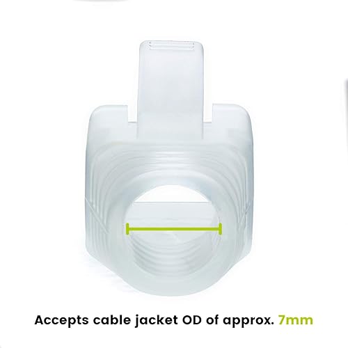 Miniatura 3 de trueCABLE - Botas de alivio de tensión RJ45, cubierta de PVC de 0.157 pulgadas, transparente, 100 piezas