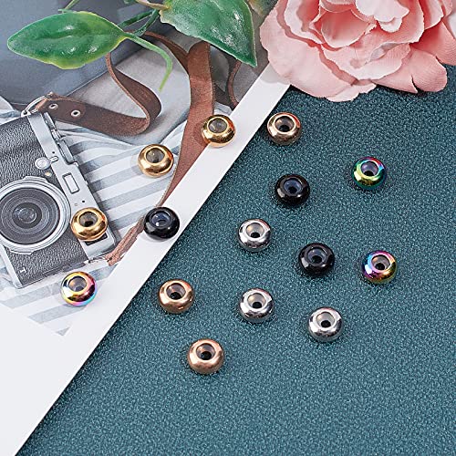 UNICRAFTALE 20pcs 5 Colors 8mm Spacer Stopper Beads with Plastic Inside Rondelle Slider - Image 3