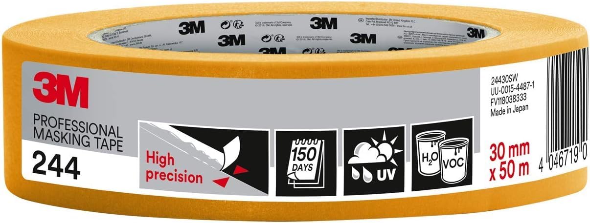 Scotch Painter's Masking Tape 30Â Mm X 50Â Mâ Â€“Â Expert Plus Quality, Pt24430 Gold