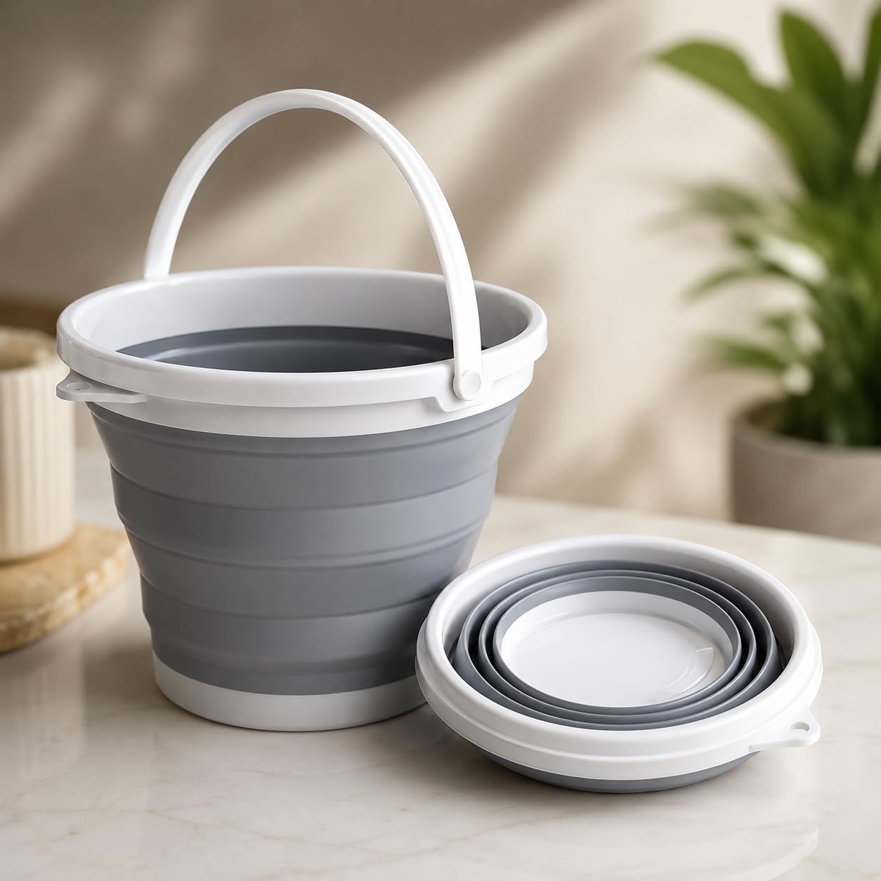 10L Foldable Bucket, Portable Collapsible Water Bucket with Handle, Space Saving Silicone Bucket for Camping, Car Wash, Home Cleaning, Gardening, Fishing & Outdoor Activities-image-28