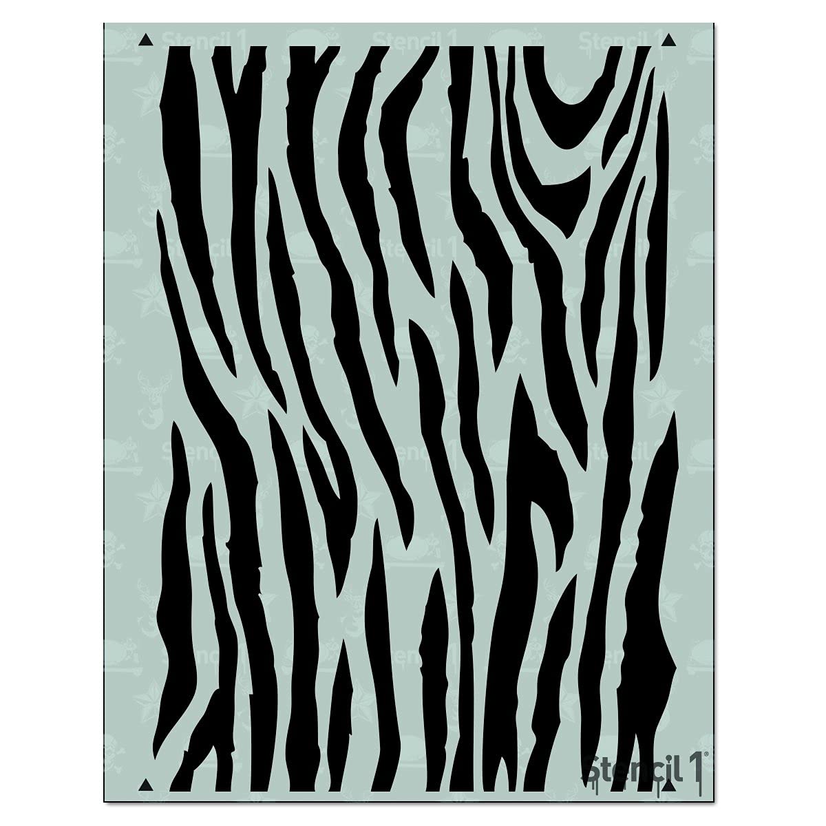 Stencil1 S1_PA_35 Zebra Stencil, 22cm by 28cm , White