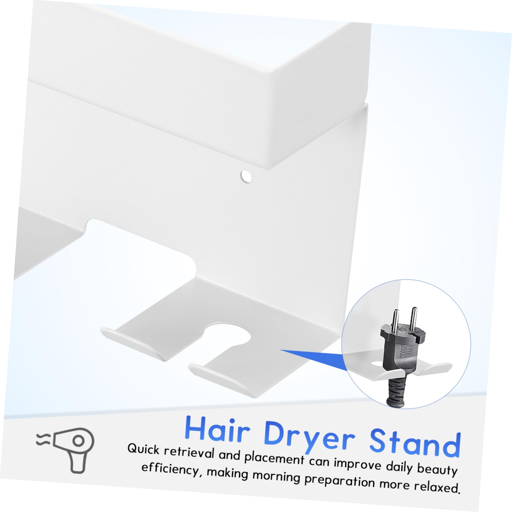 COLLBATH Haartrocknerhalterung Aluminium Wandhalterung ohne Bohren Hitzebeständig Organizer für Badezimmer Haarstylinggeräte