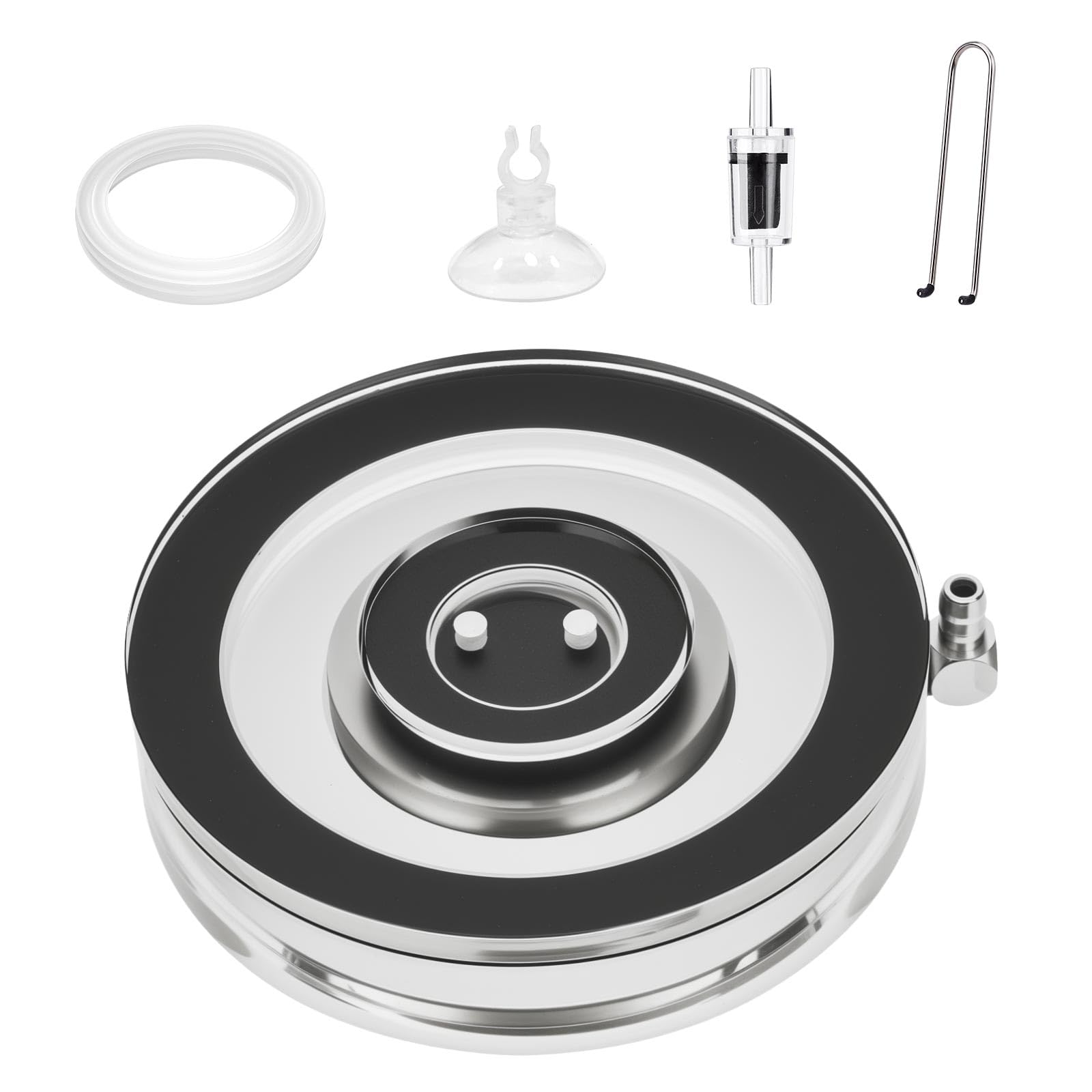 hygger Air Stones for Aquariums, Transparent Acrylic Fish Tank Bubbler Kit with Air Tube, Ultra Silent Bubble Stone Super-High Dissolved Oxygen Diffuser for Aquarium Fish Tank and Hydroponic