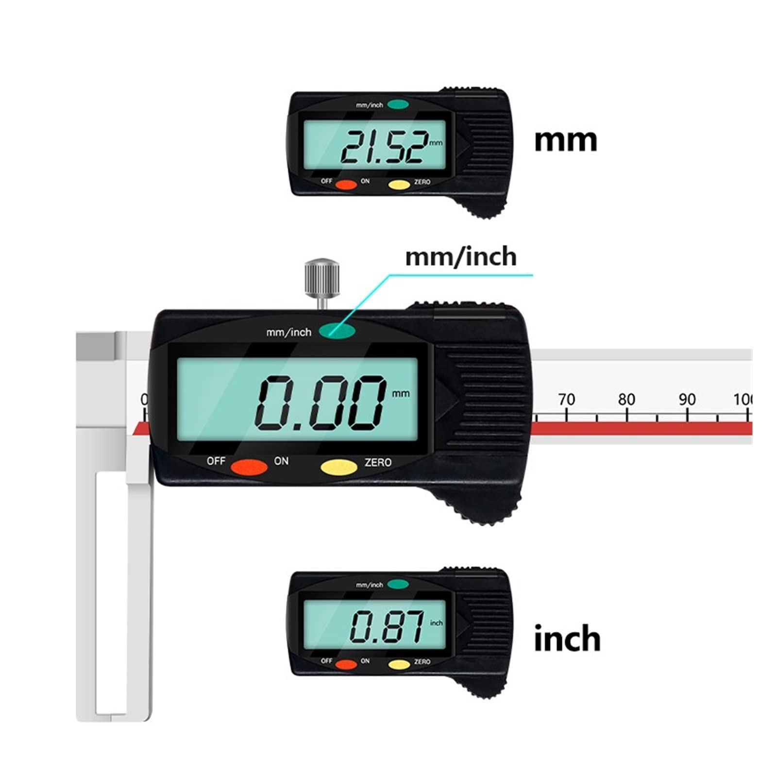 Cyfrowe Narzędzia Pomiarowe Suwmiarka 8-150mm wewnętrzna tarcza z rowkiem suwmiarka noniuszem dokładność 0.01mm długie pazury odporne na wstrząsy narzędzie pomiarowe