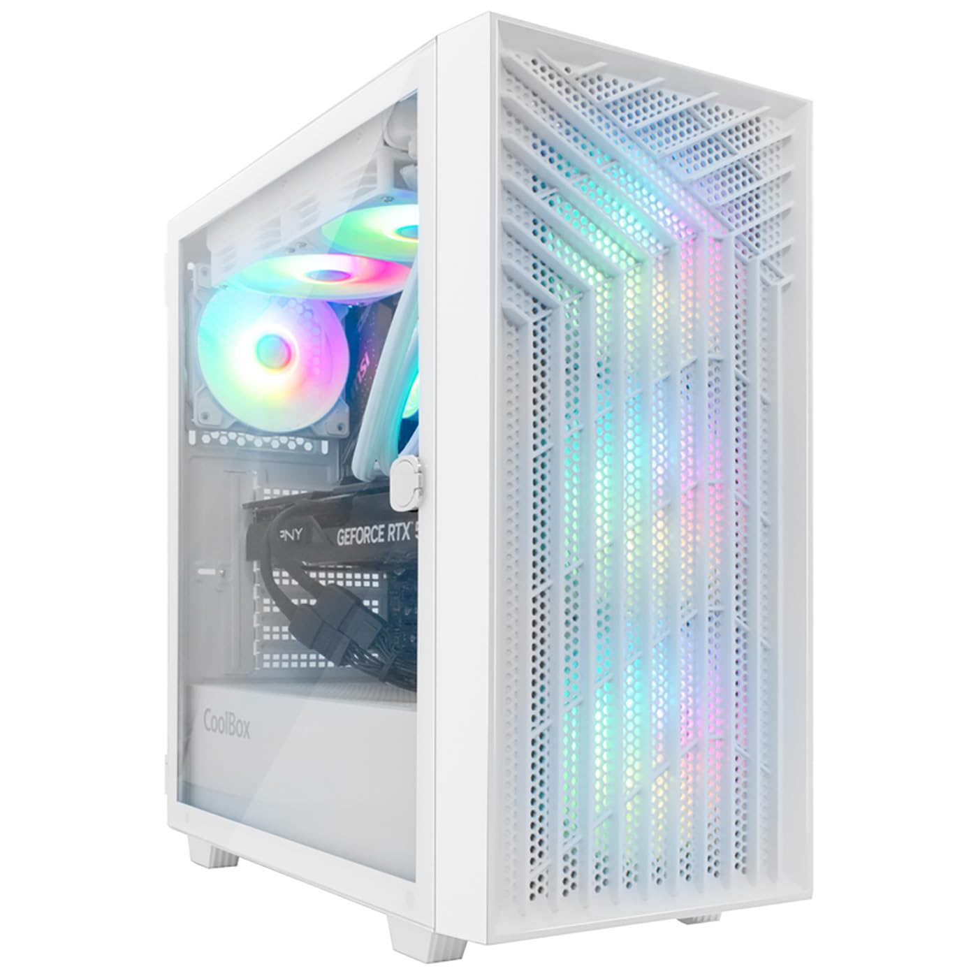 Vortex - PC Gaming (Intel Core i9-14900KF, NVIDIA RTX 5070 Ti 16GB, 128GB RAM, SSD 2TB M.2, Refrigeración Líquida 240mm, Windows 11 Pro) PC Gamer Blanco
