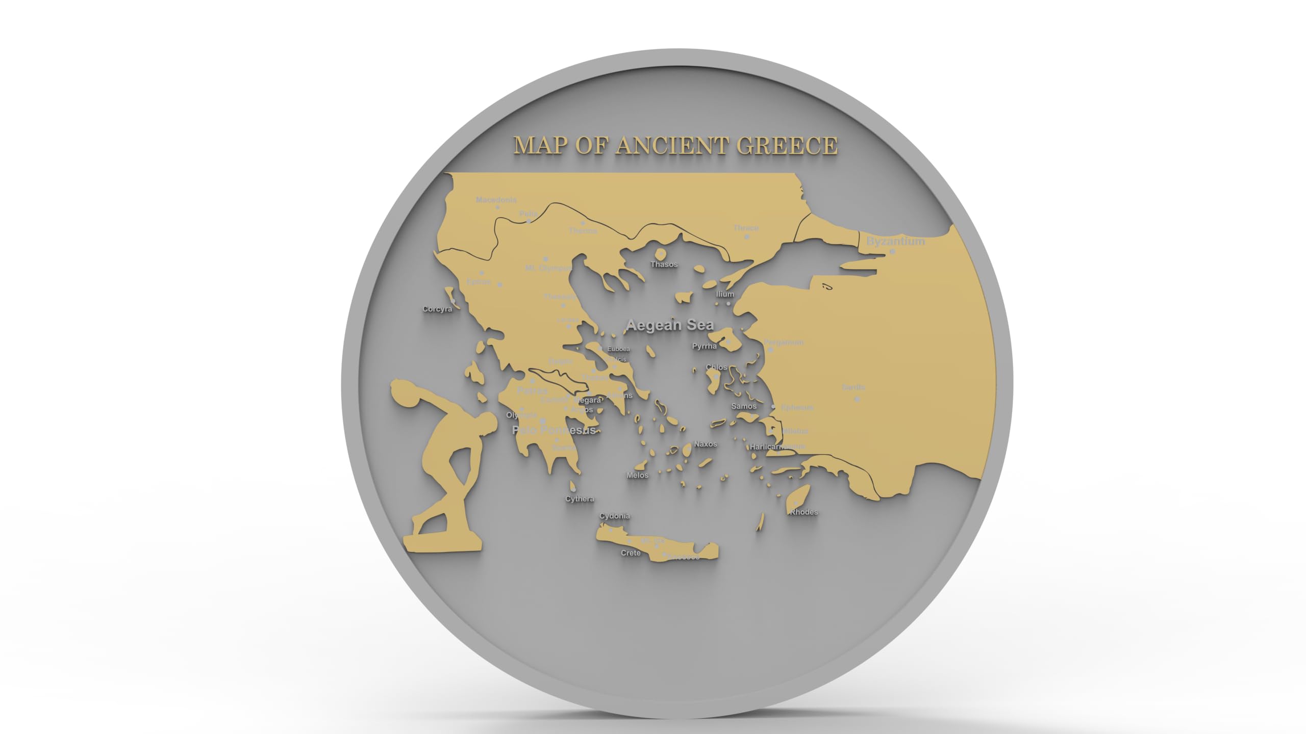 Eillwin Ancient Greece Antic Civilization Ancient Greek Big Unique New Collectable & Commemorative Coin