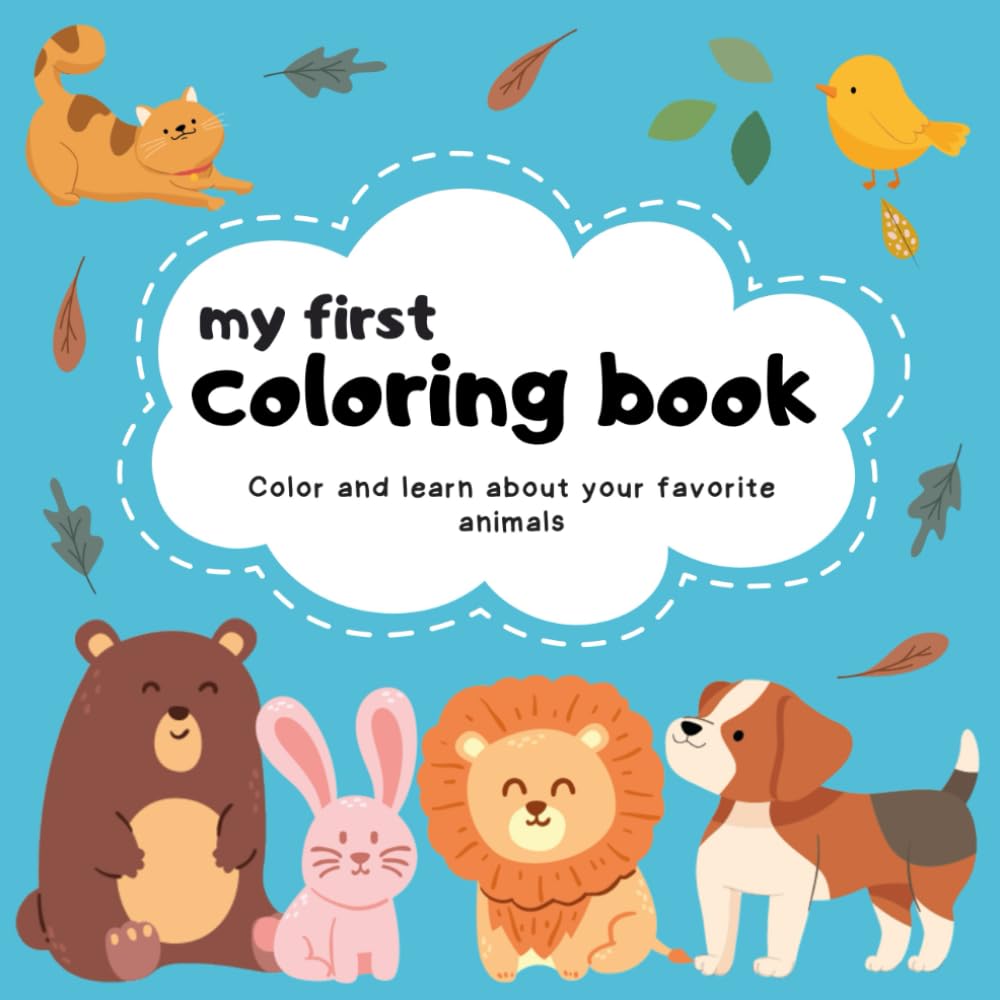 Cute Animals Coloring Book: Animals Coloring Book: For Kids Ages 4-8 with Fun and Easy Drawings
