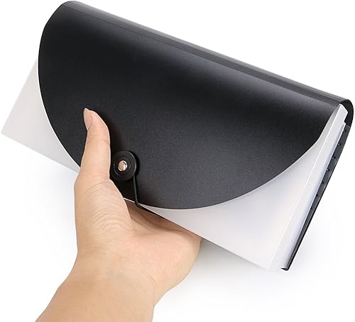 Miniatura 3 de BTSKY Carpeta de archivos expansible, organizador de mano con 13 bolsillos, organizador de cartera de polipropileno para tarjetas, recibos, cupones