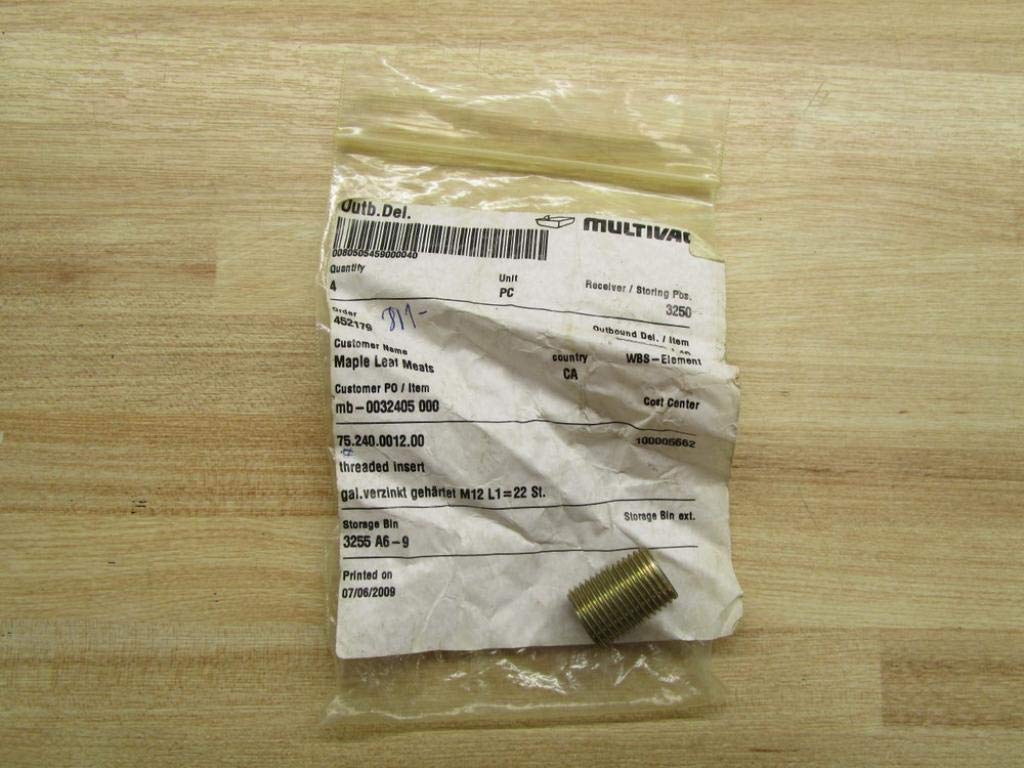Multivac 75.240.0012.00 Threaded Insert (Pack of 4)