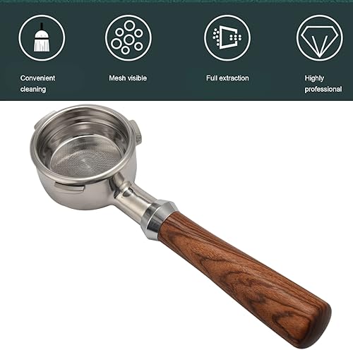 Miniatura 3 de Filtro sin fondo de la cafetera del portafiltro del café de los 58MM para el accesorio profesional de la manija del café, G