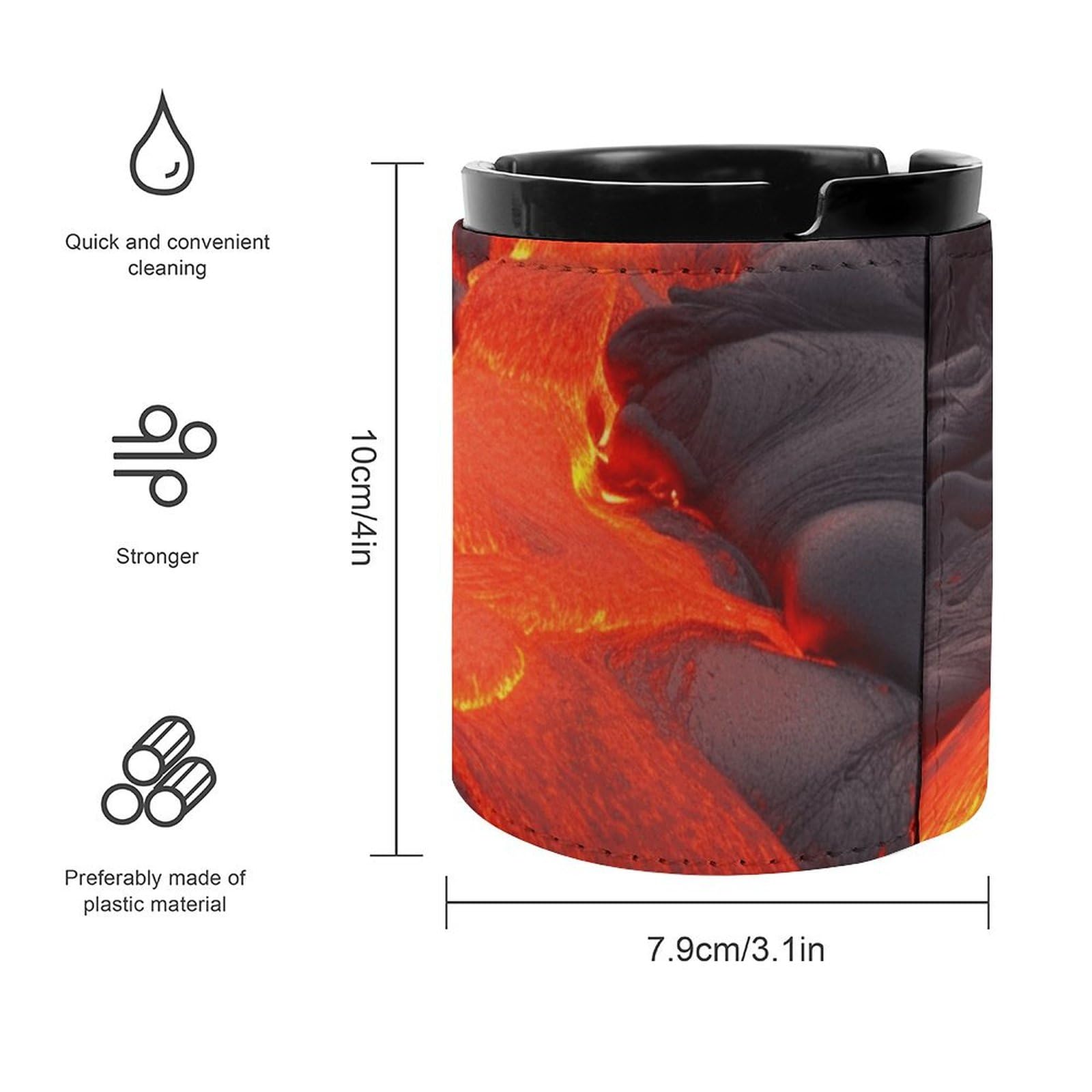 Amazon.co.jp: 灰皿、赤い溶岩プリント装飾灰皿、パーソナライズされた