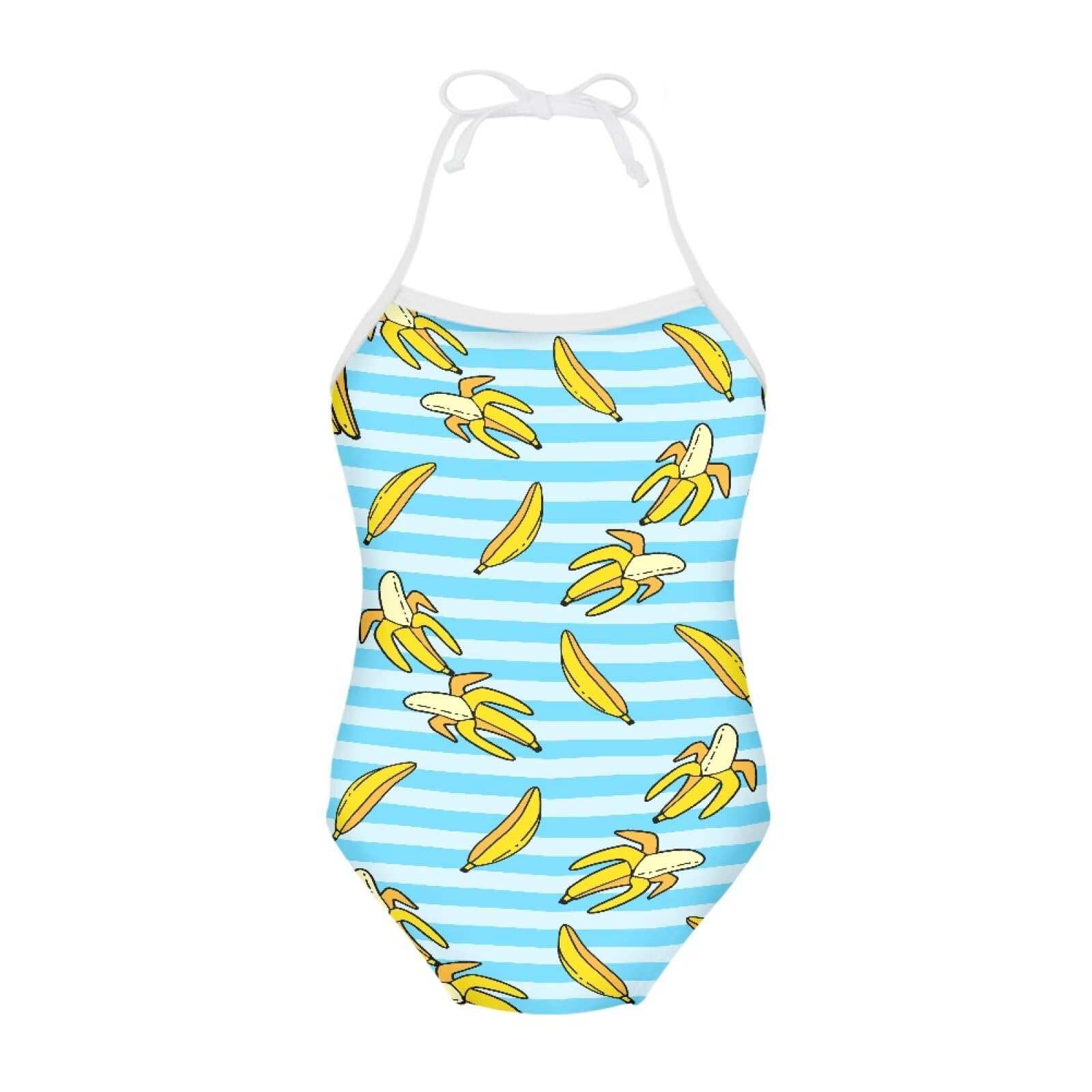 ELEQIN Cartoon Animal Cute Girls One Piece Swimsuit Adjustable Swimwear for 3Y-10Y