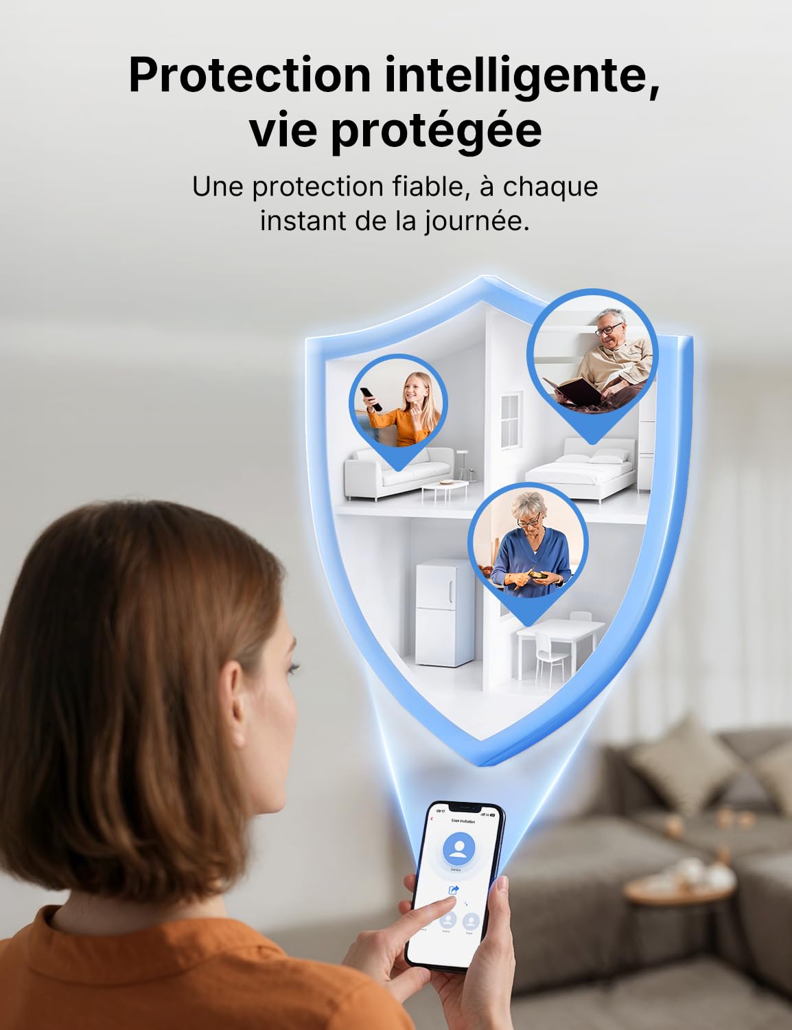 X-Sense Détecteur de Fumée Connecté, Kit de Sécurité pour la Maison avec SBS50 Station de Base, Conforme à la Norme EN14604, Compatible avec l'Appli X-Sense Home Security, FS31