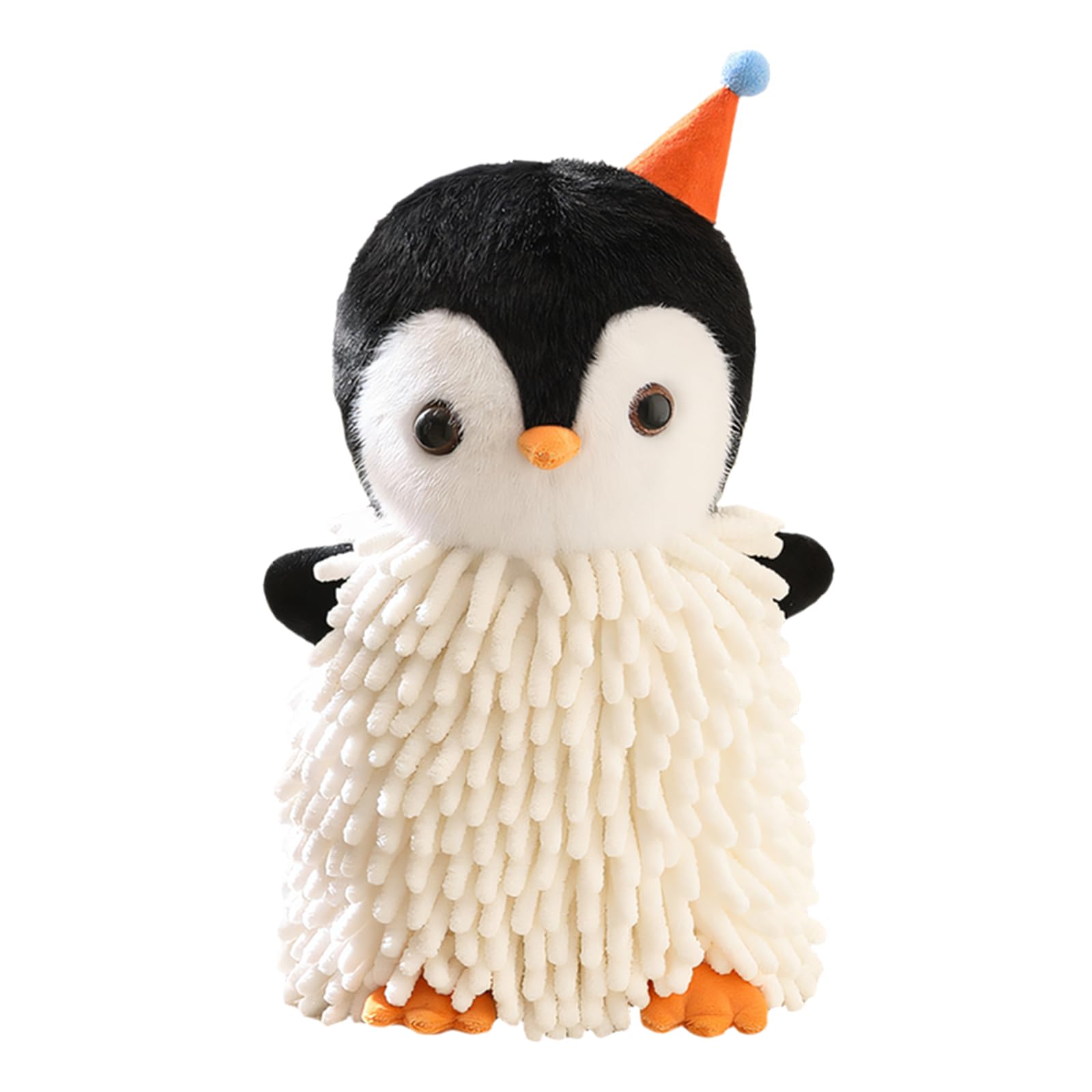 NMFLAB Penguins Design Hand Towel Fuzzy Fabric Super Absorbent Quick Dry Hanging Towel for Home Kitchens Bathroom Use Kitchen Hanging Absorbent
